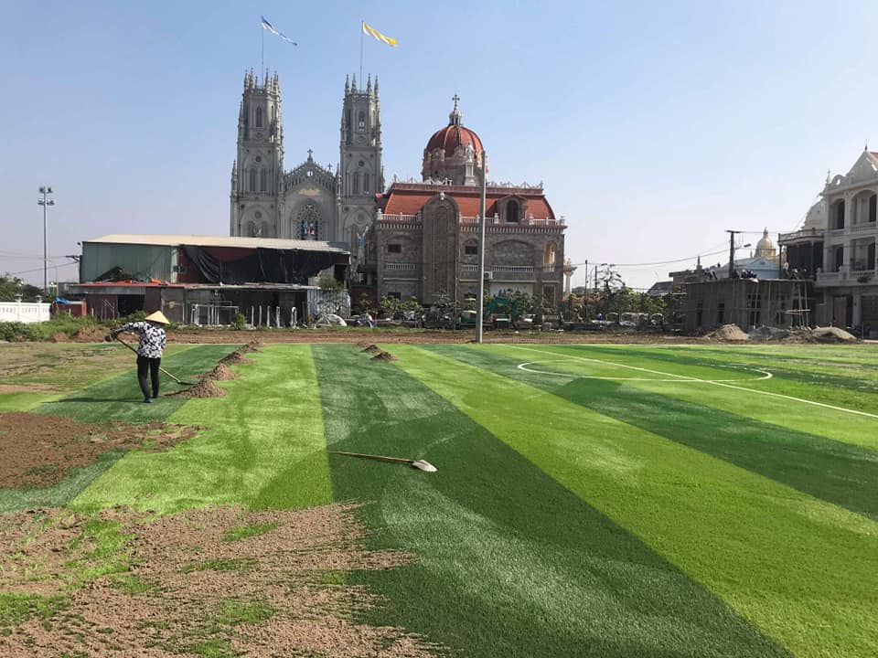 cỏ nhân tạo sân bóng nam định